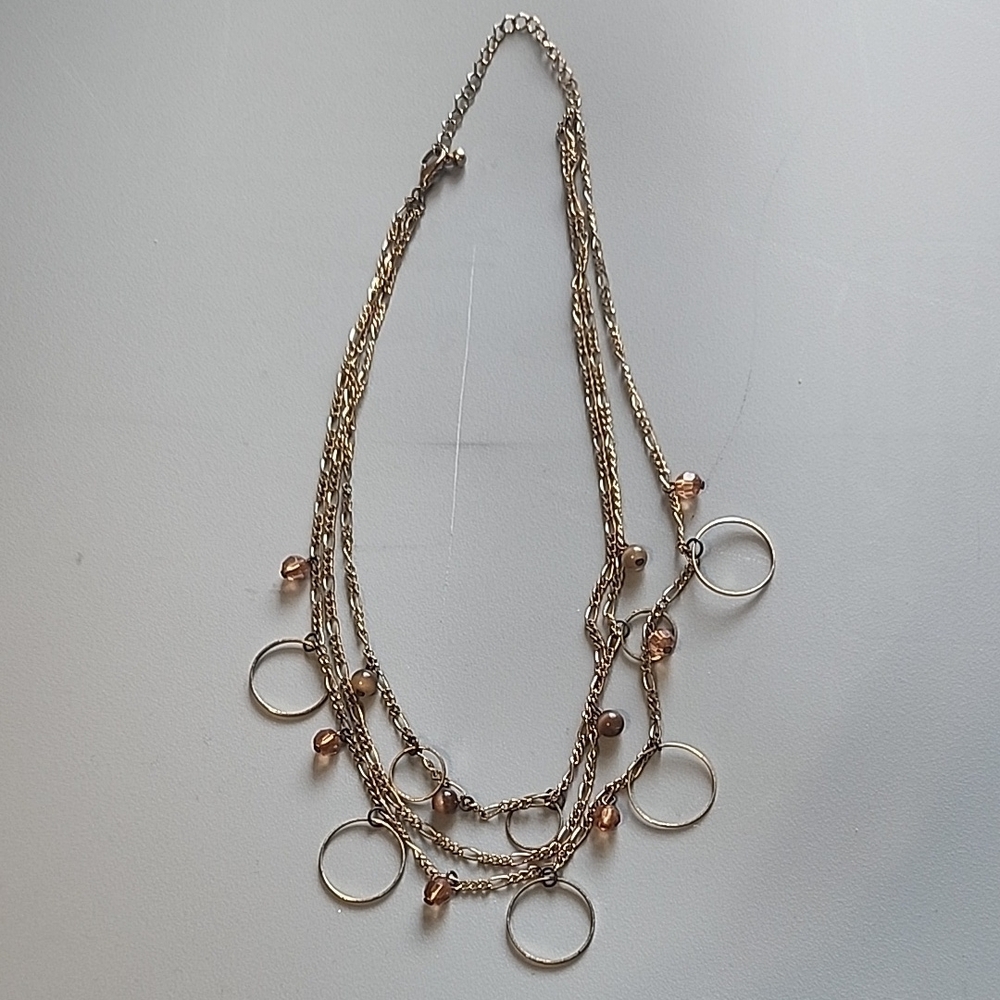 Elegant Gold Multi-Layer Necklace